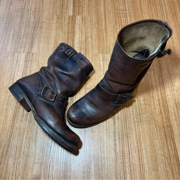 Frye Leather Short Boot Veronica Moto - Picture 7 of 12